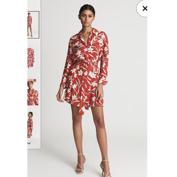 NWTS REISS Tilda Print Shirt Dress / Size-4 - Picture 13 of 16